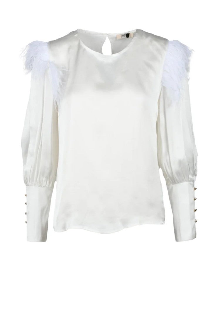 Think White Viscose Rayon Blouse