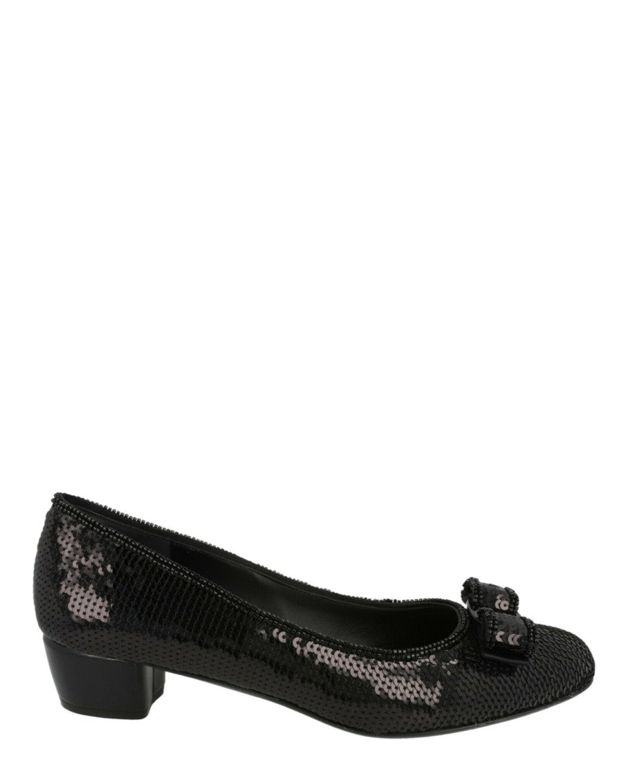 Ferragamo Vara Sequined Pumps