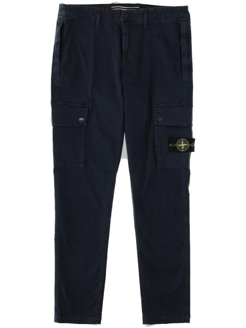 Stone Island Straight-Leg Cargo Pants With Distinctive Logo Patch