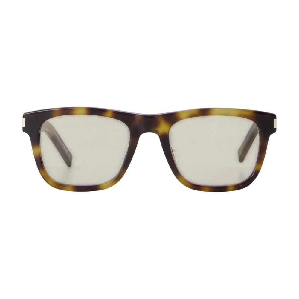 Gucci Oversized Rectangular Brown Sunglasses With Gold Accents