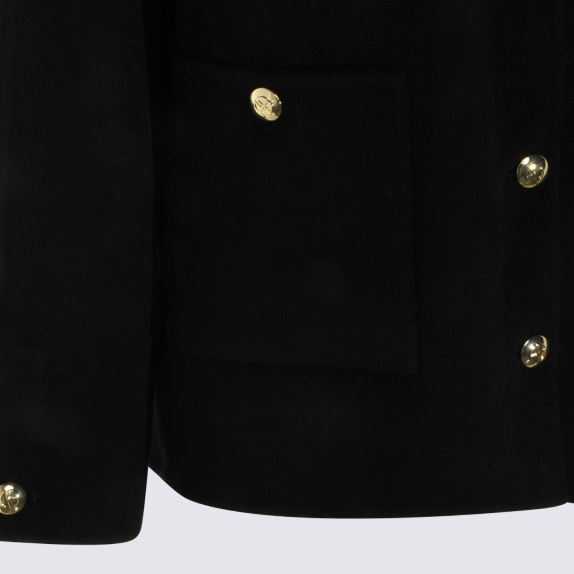 Anine Bing Minimalist Black Jacket With Classic Collar