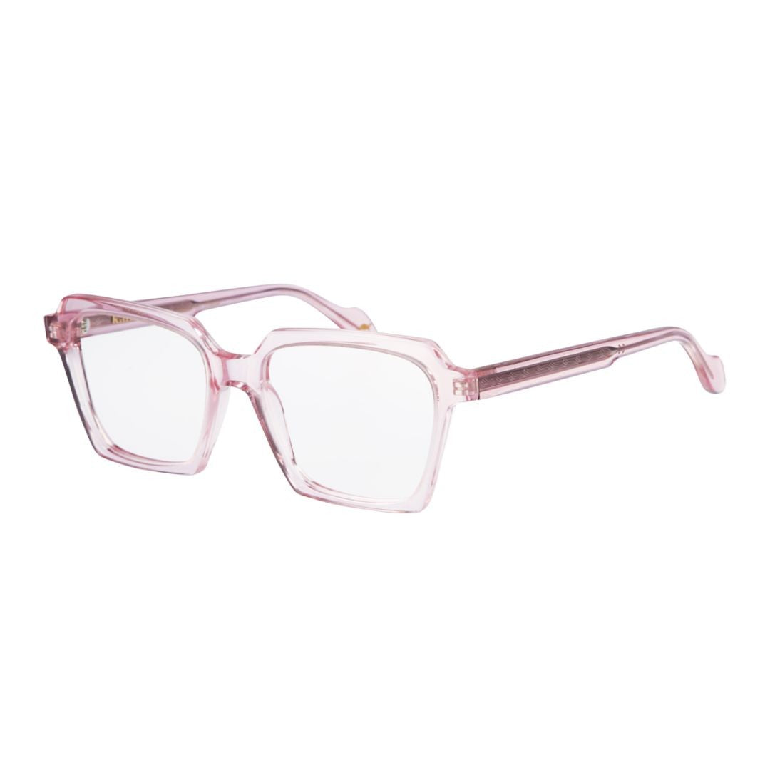 Kador Pink Kallima Light Translucent Square Eyeglasses