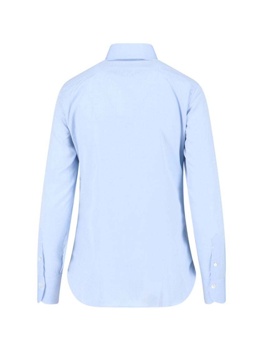 Finamore Classic Cotton Shirt – Light Blue