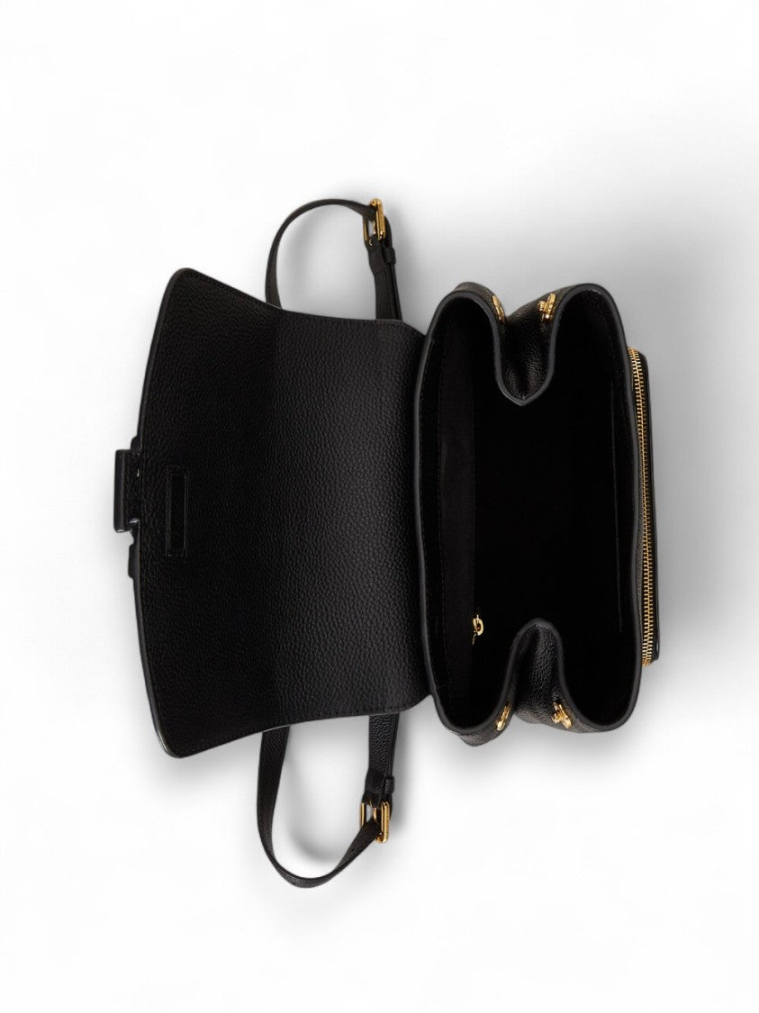 Lauren Ralph Lauren Cameryn Medium Backpack With Textured Leather