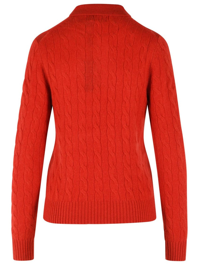 Polo Ralph Lauren Red Wool And Cashmere Blend Sweater