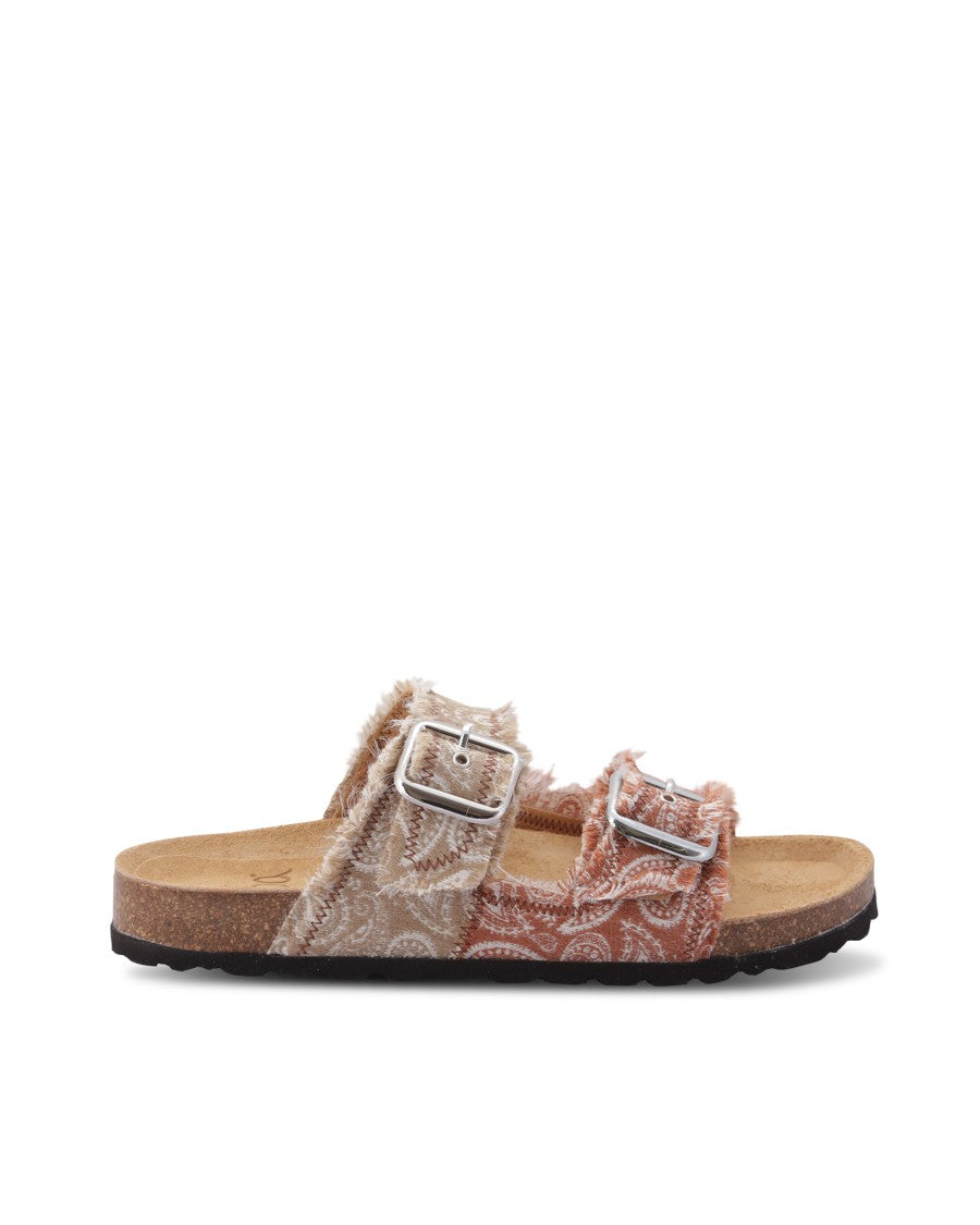 Lagoa Jurere Patch Bandana Tobacco/Leather Sandals