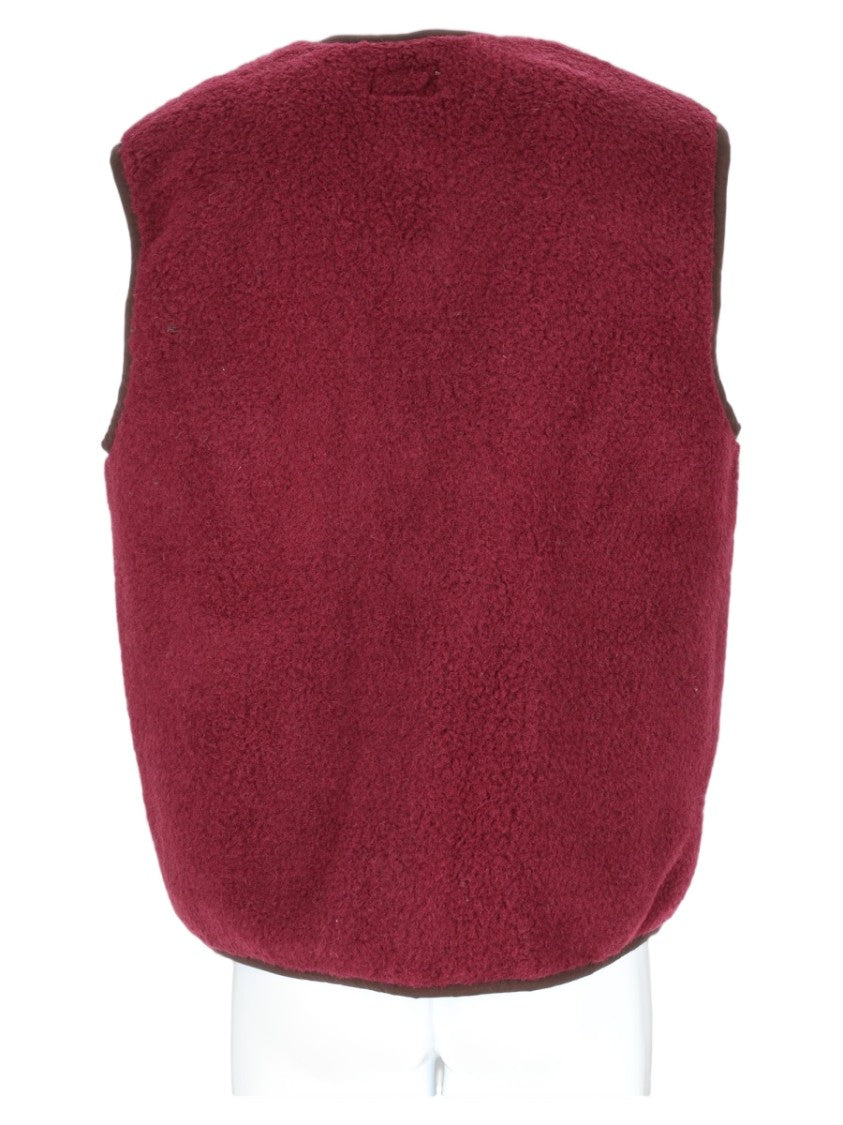 Amish Bordeaux Plush Textured Vest