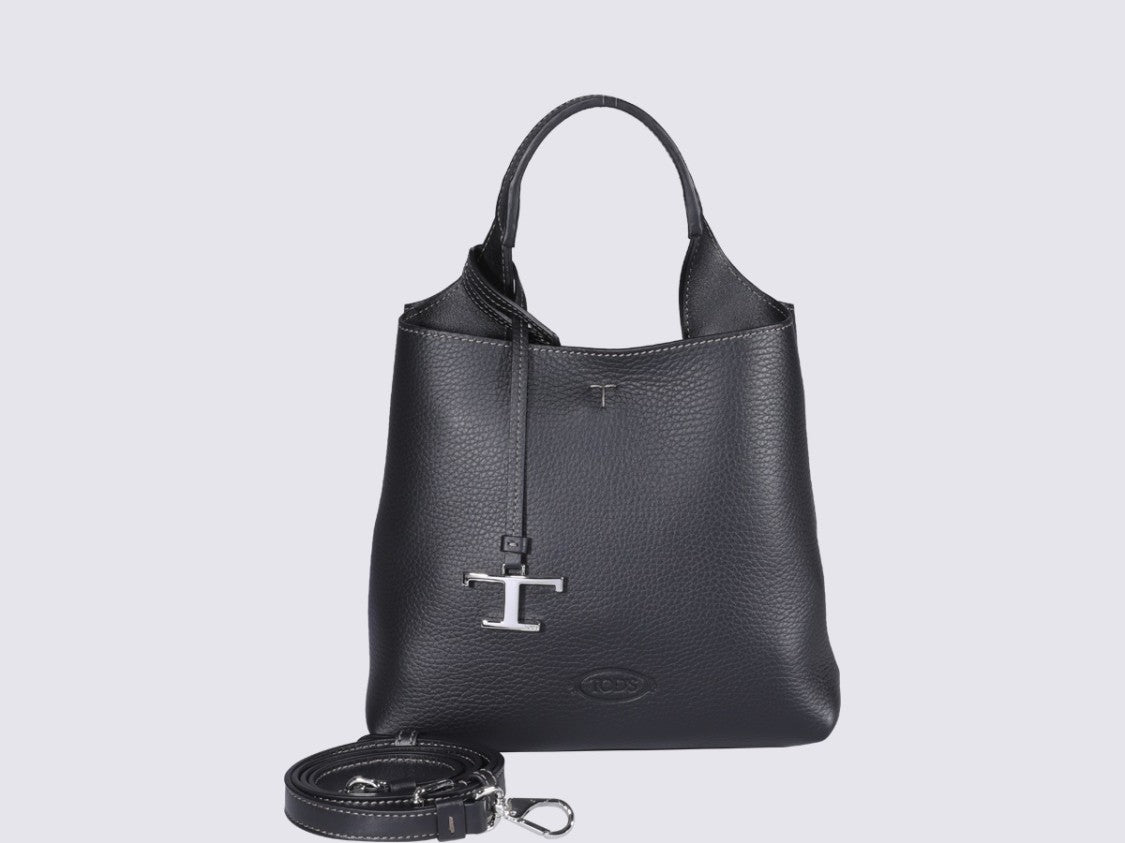 Tod's Black Leather Tote