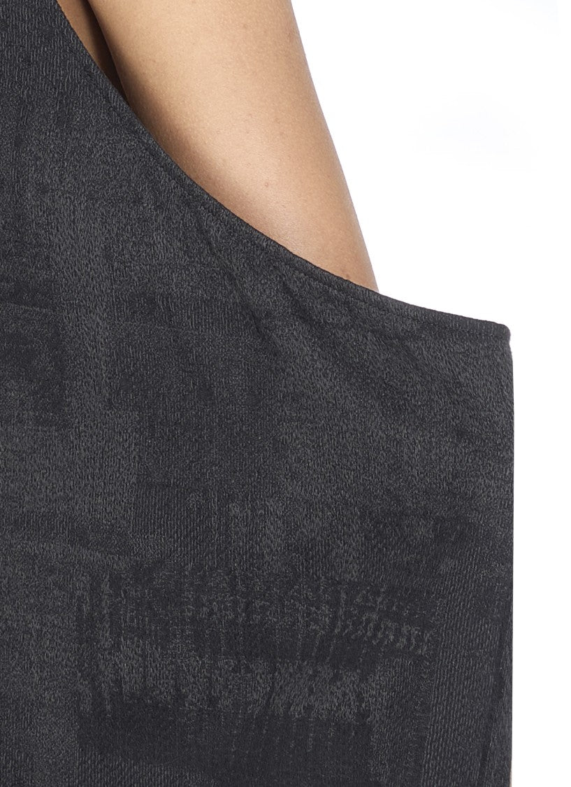 Y's Textured Hem Sleeveless Cotton Dress