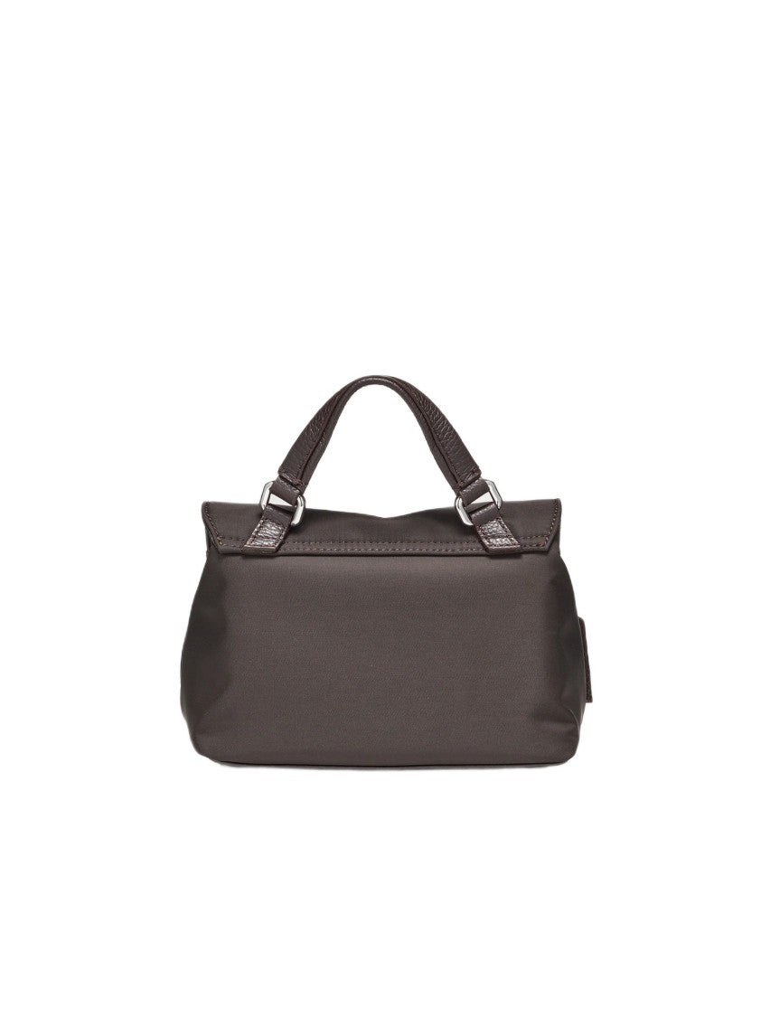 Zanellato Rectangular Handbag With Silver-Tone Turn-Lock Closure