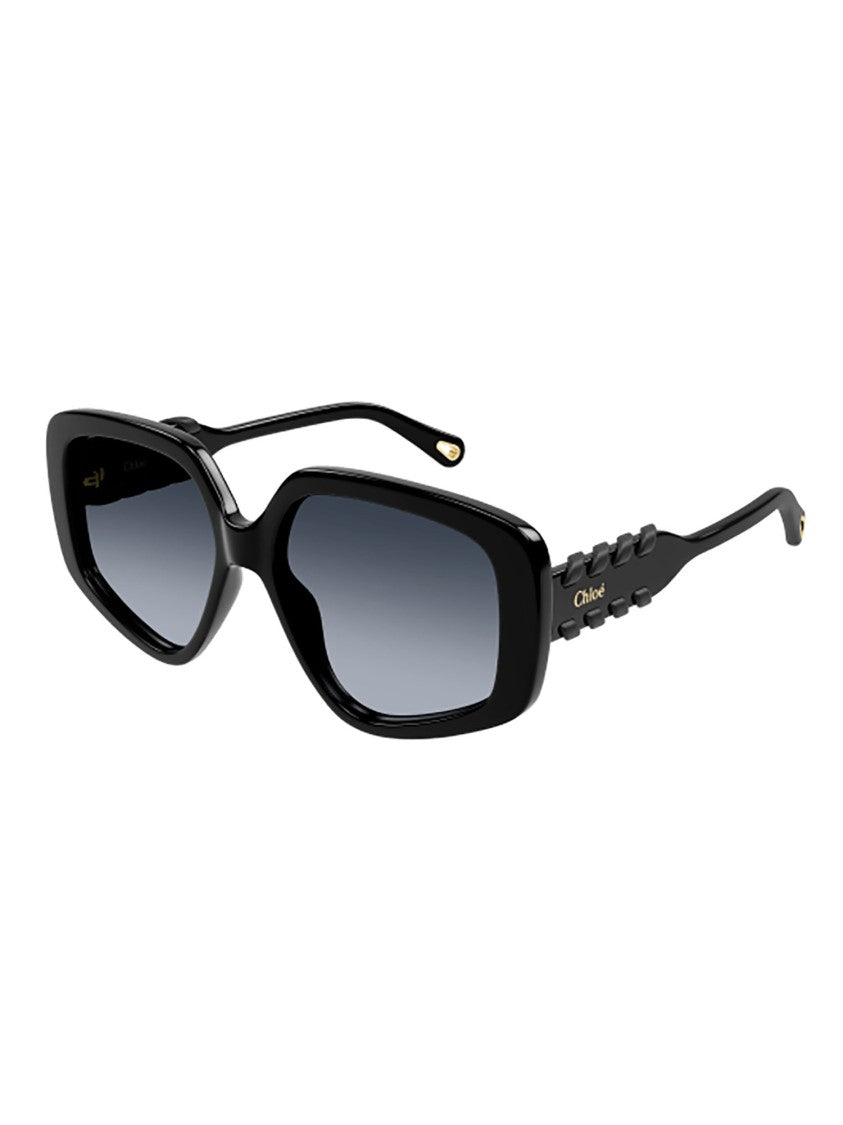 Chloé Bold Oversized Square Frame Sunglasses With Gradient Tint