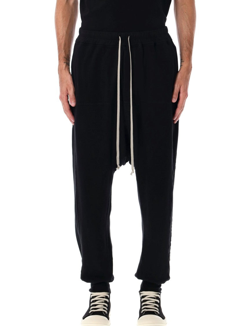 Drkshdw By Rick Owens Black Jersey Prisoner Drawstring Pants