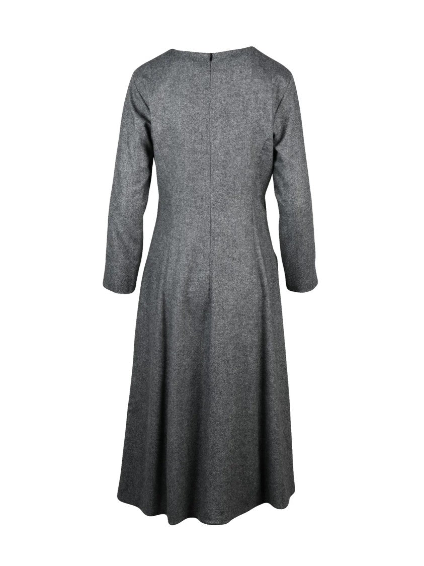 Emme By Marella A-Line Midi Dress In Soft Heathered Fabric