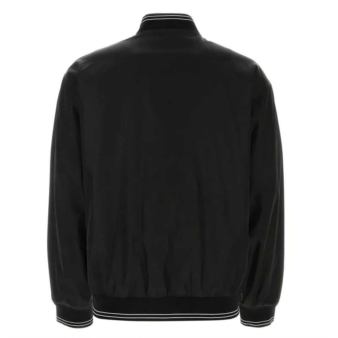Prada Black Nylon Bomber Jacket With Classic Silhouette