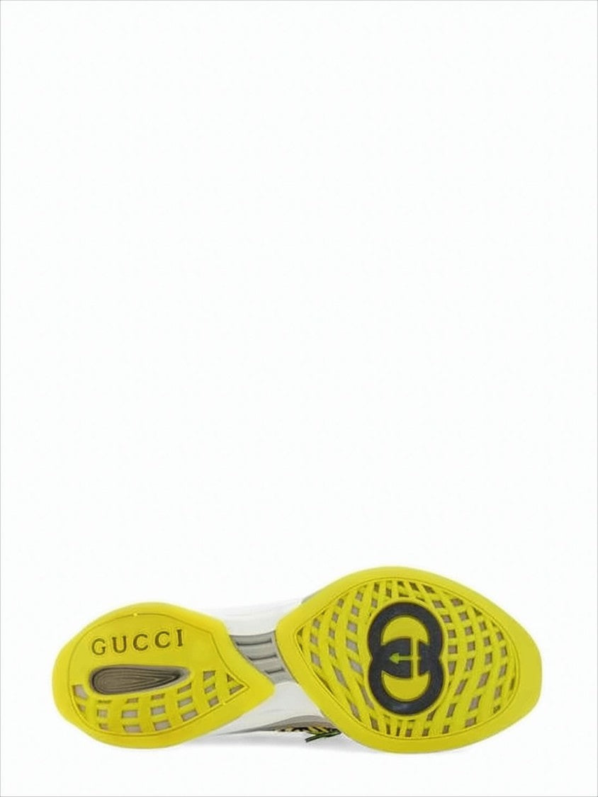 Gucci Dynamic Black Sneakers With Yellow