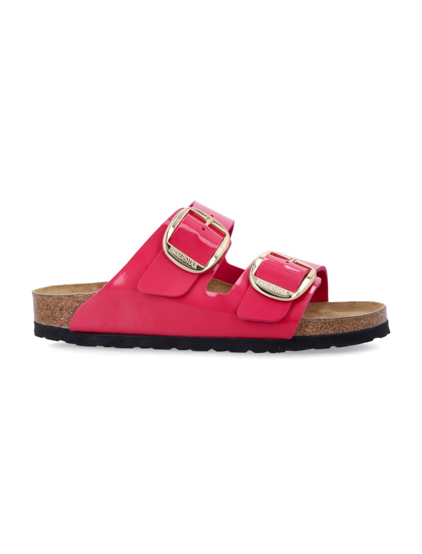 Birkenstock Birko-Flor Patent Arizona Sandals With Oversized Buckles