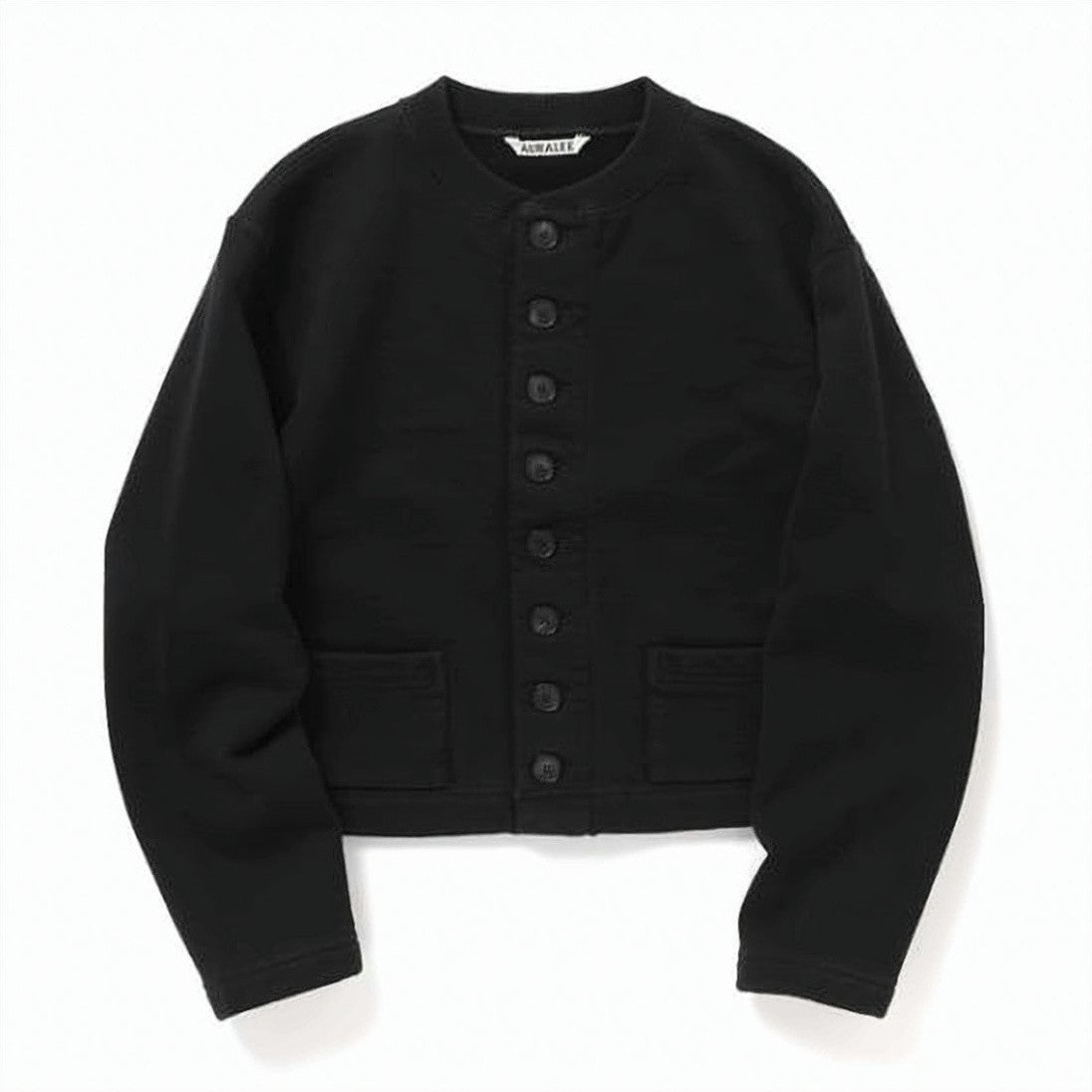 Auralee Cropped Cardigan With Round Neckline