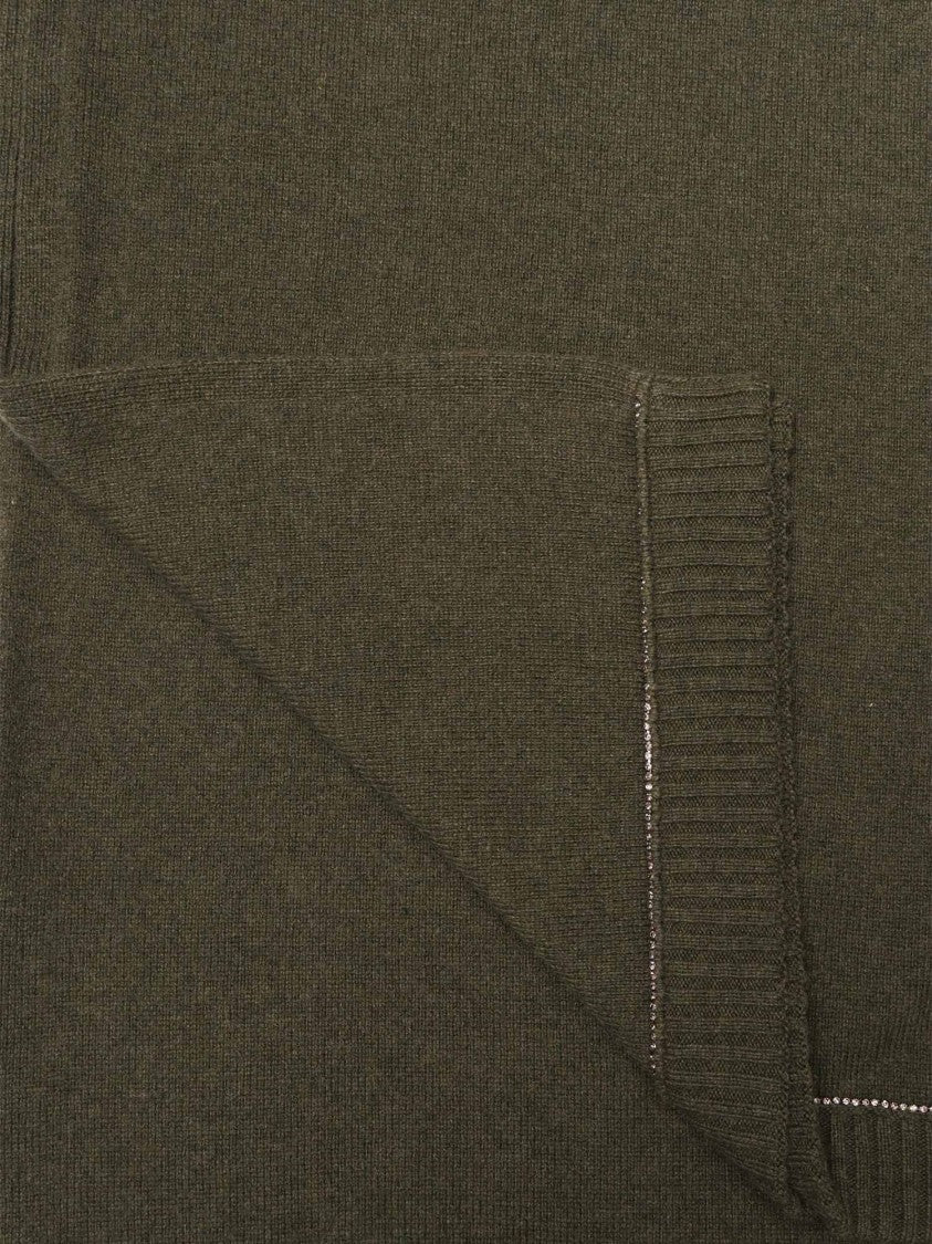 Kangra Cashmere Wool And Cashmere Blend Scarf With Strass Embellishments