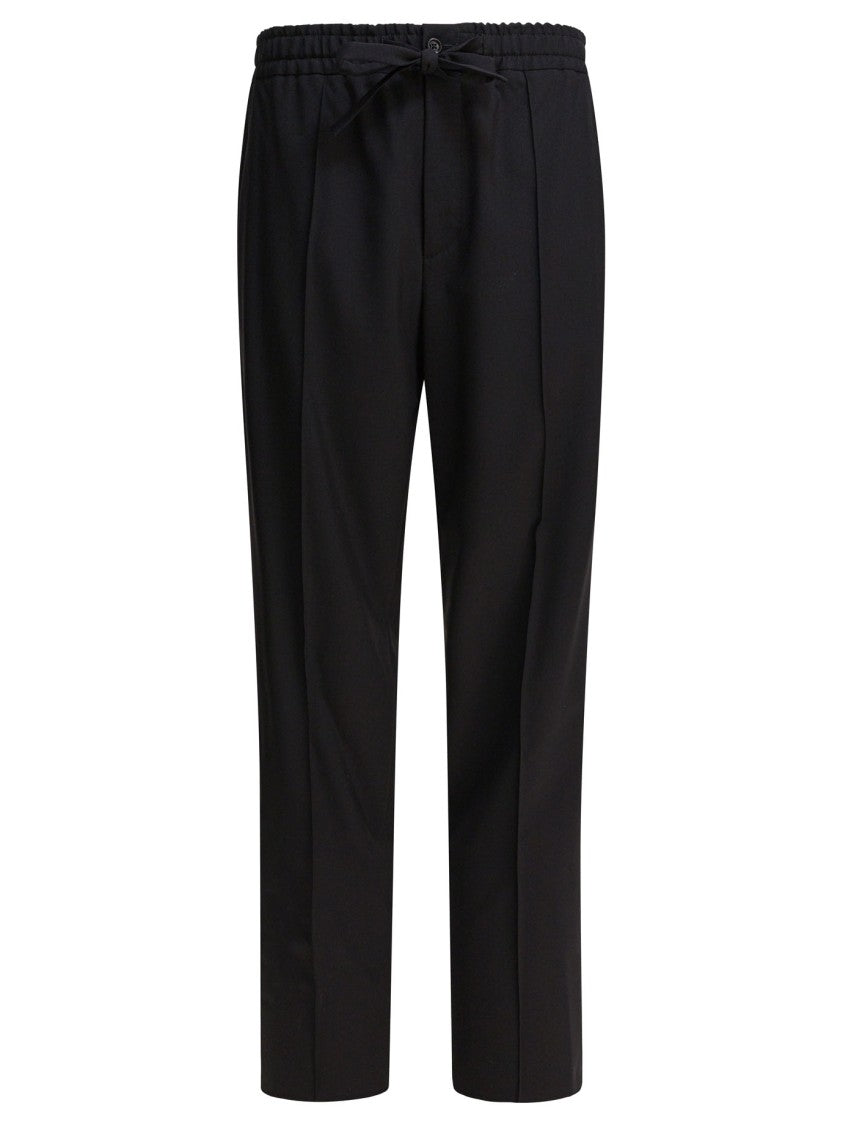 Valentino Straight Leg Trousers In Virgin Wool