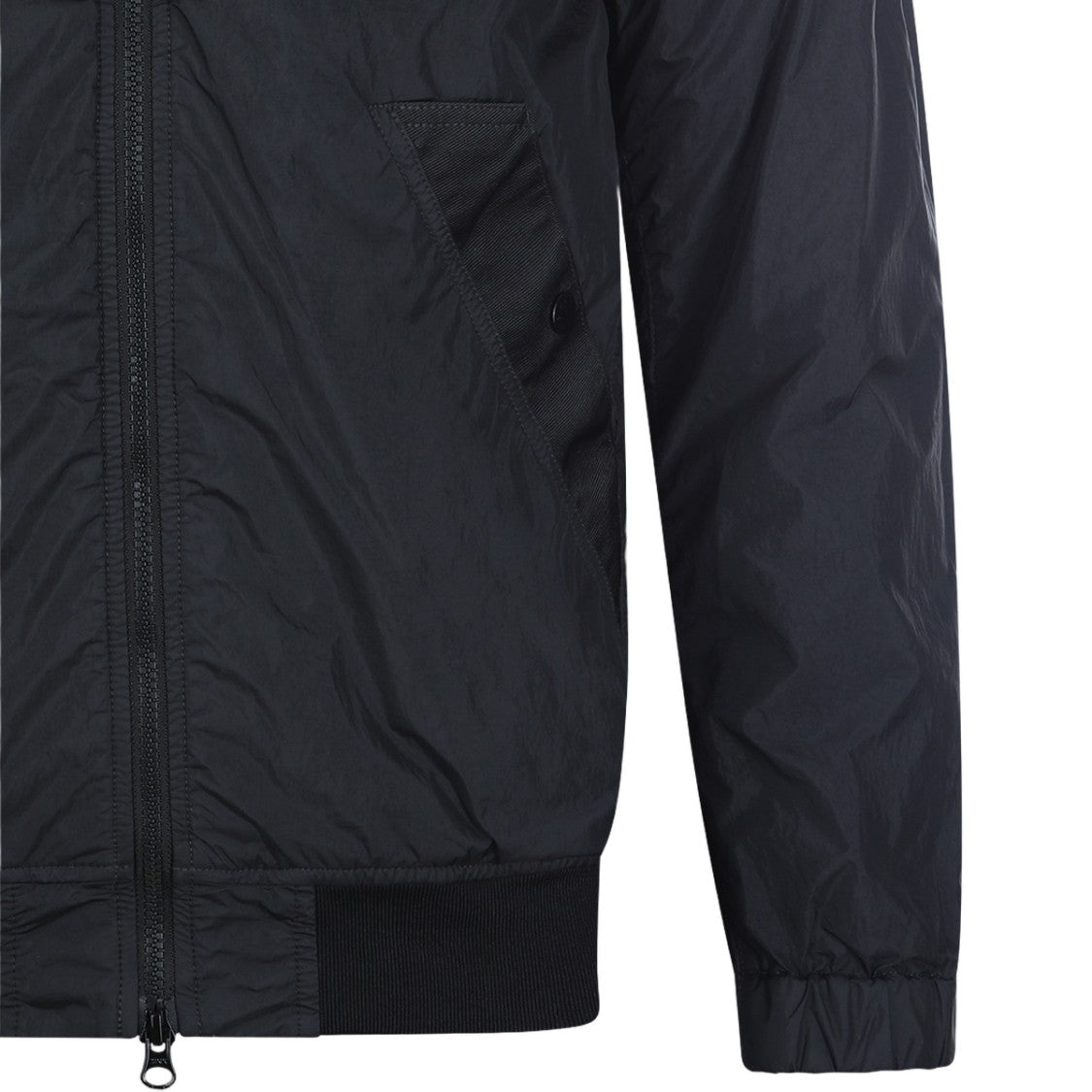 Stone Island Minimalist Jacket With High Collar And Zipper