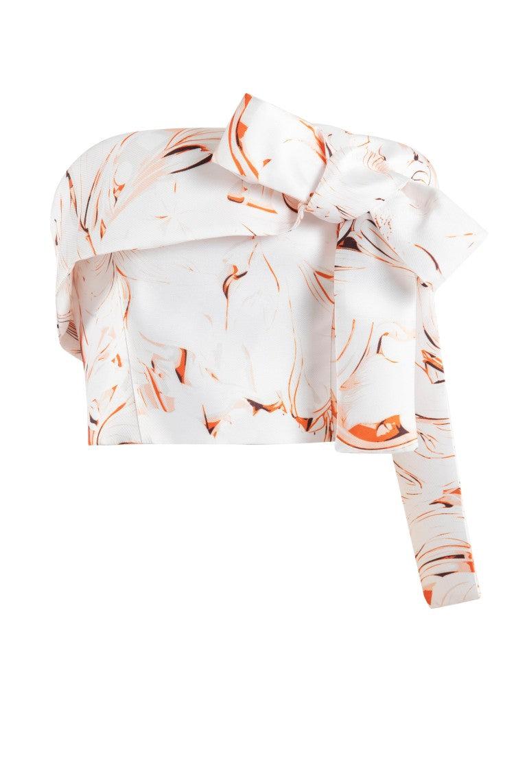 Saiid Kobeisy Mikado Strapless Top With Print