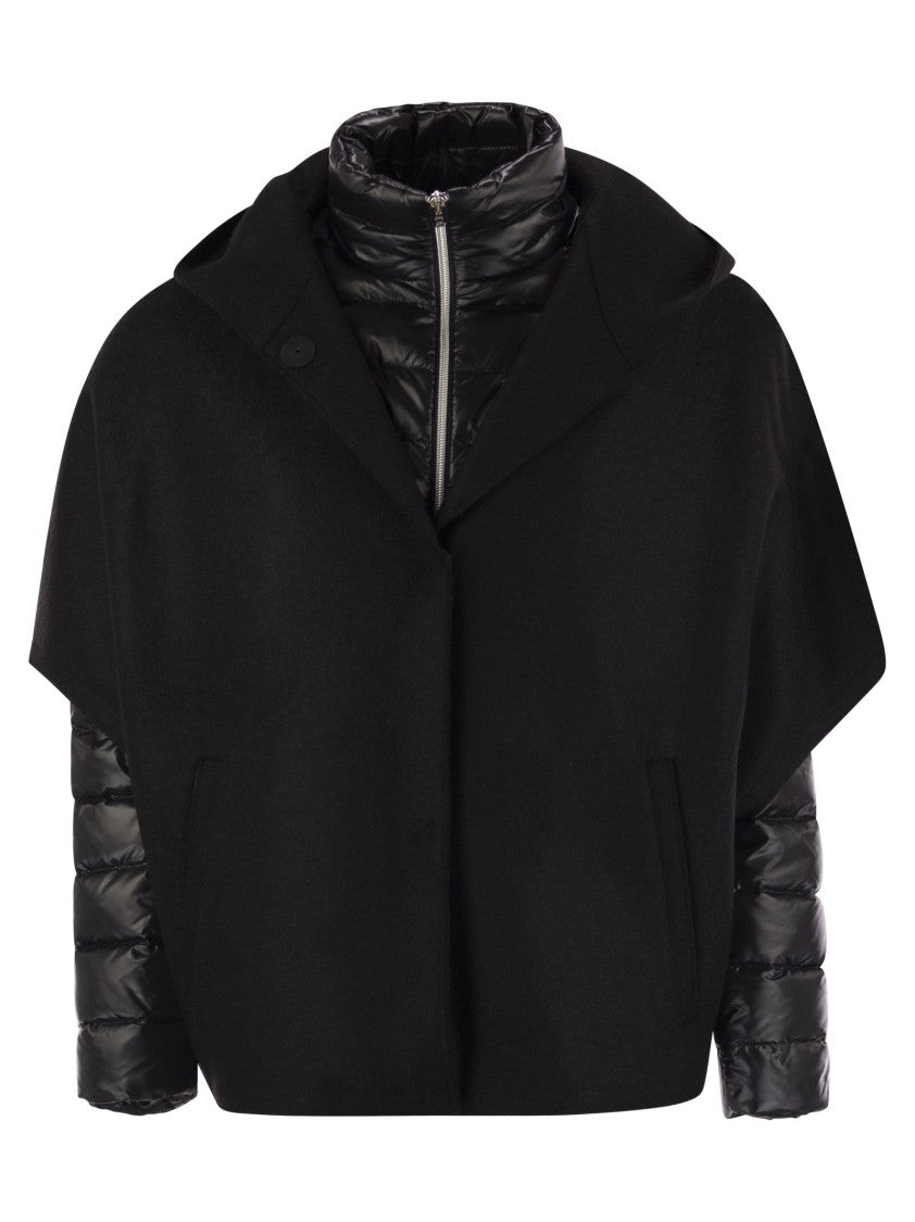 Herno Resort Hood In Ultralight Wool And Nylon