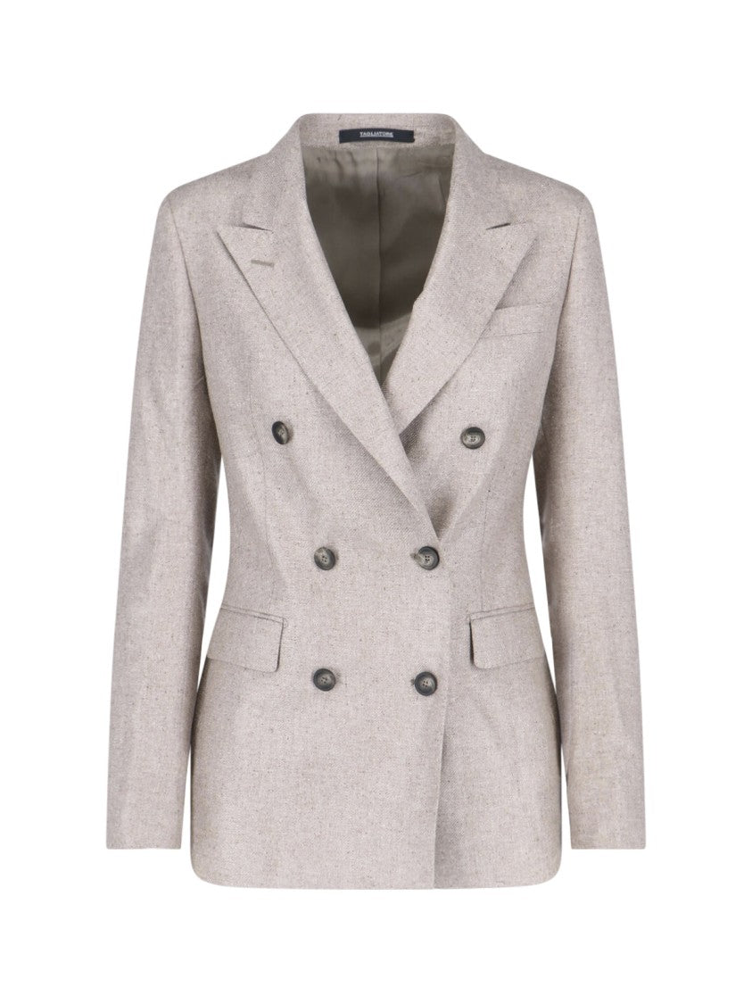 Tagliatore “Parigi” Double-Breasted Blazer – Beige