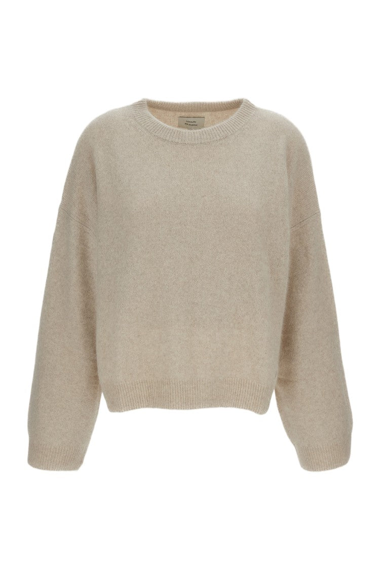 Loulou De Saison Beige Tristan Lds Melange Wool-Cashmere Sweater