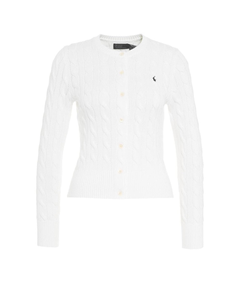 Polo Ralph Lauren Classic Cable Knit Cardigan Button-Down Front