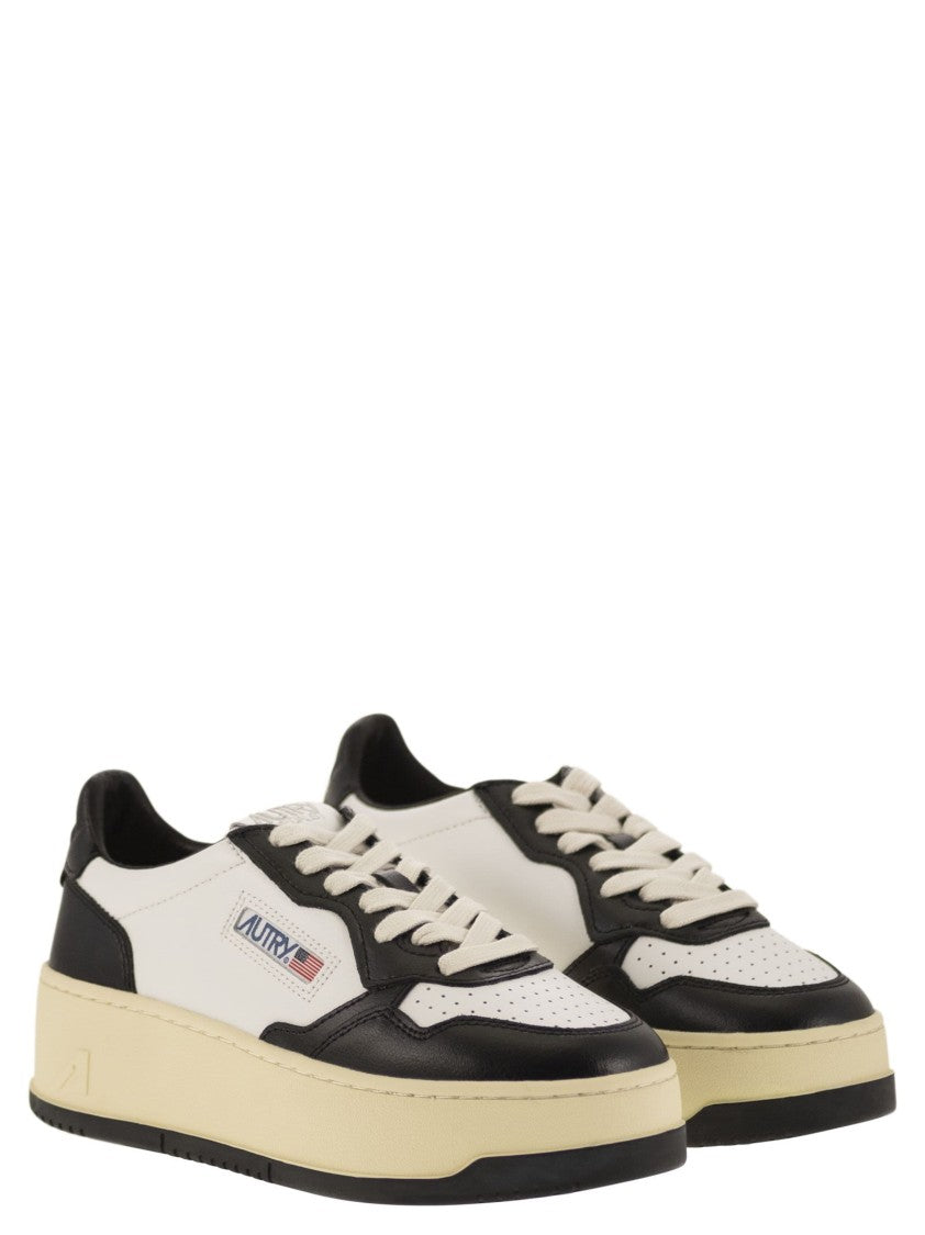 Autry Medalist Platform - Leather Trainers
