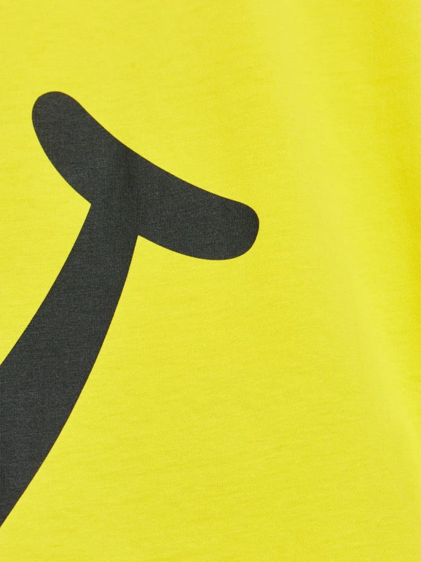 Moschino Relaxed Fit Yellow T-Shirt With Bold Smiley Graphic