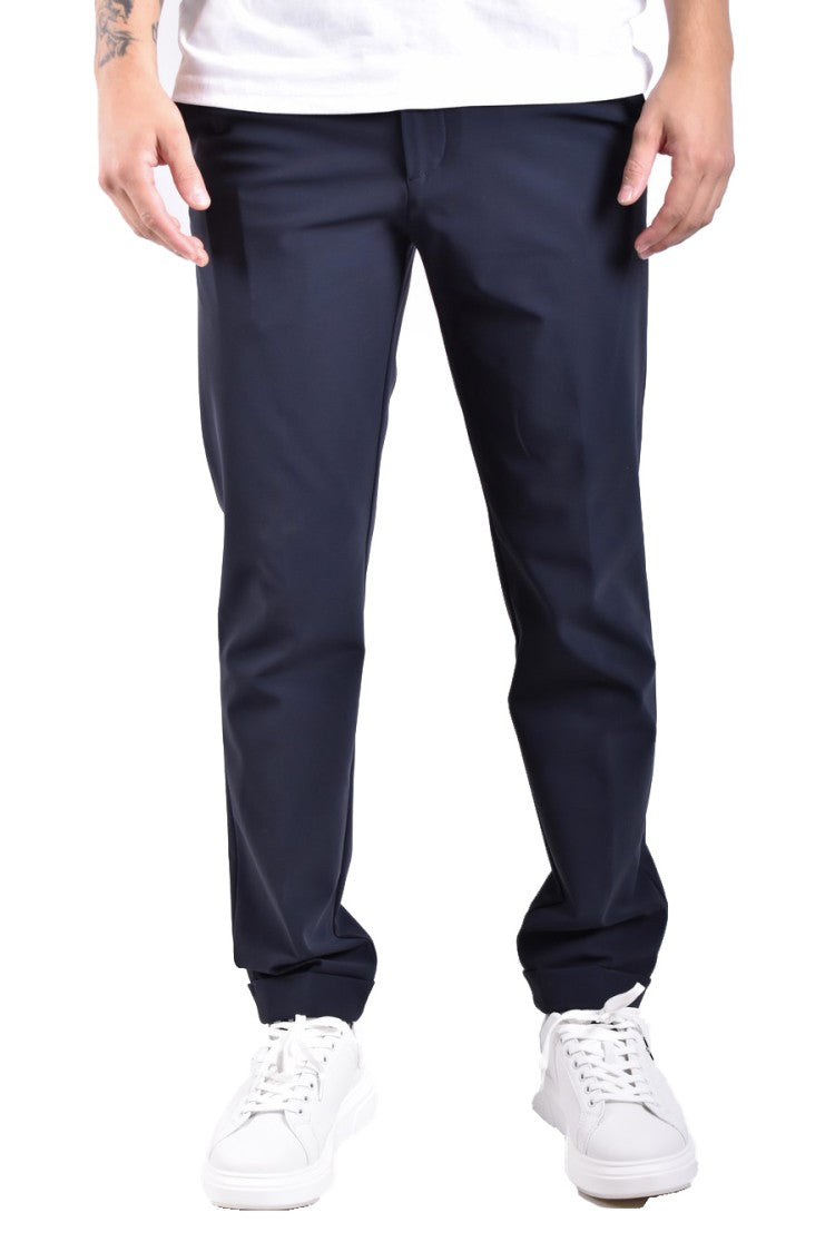 Rrd Tailored Blue Trousers With Classic Waistband And Smooth Finish