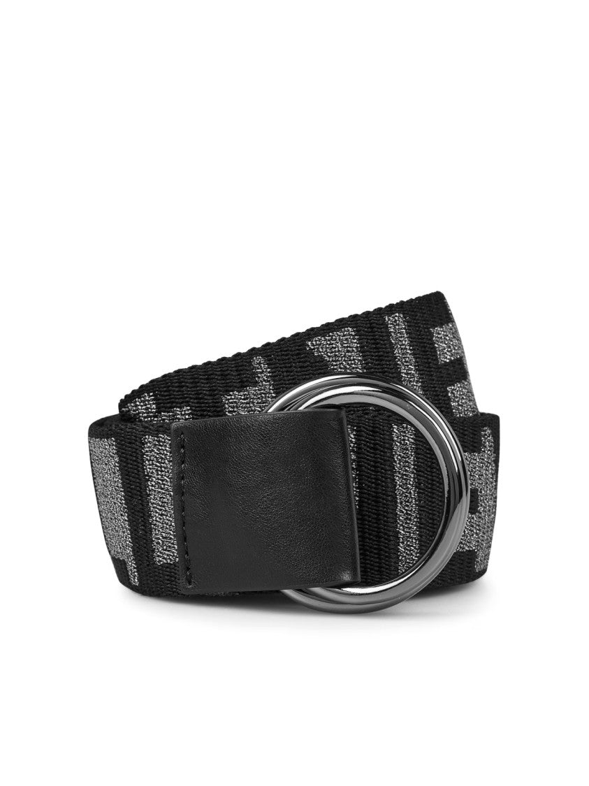 Stella Mccartney Monogram Logo Lurex Tape Belt
