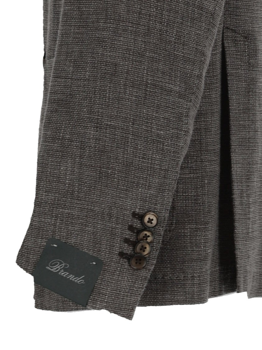 Brando-Lubiam Textured Grey Two Button Jacket