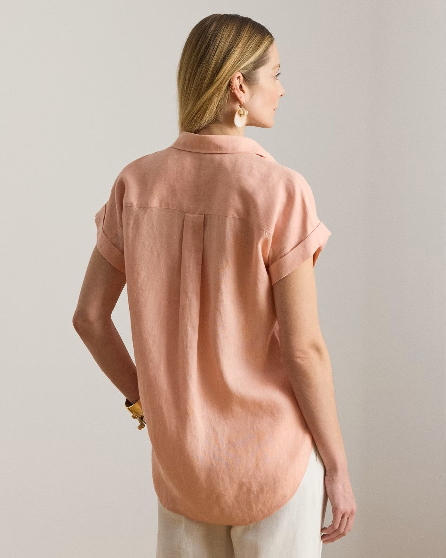 Lauren Ralph Lauren Rosa Tissue Linen Button Shirt