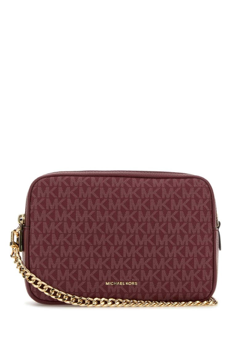 Michael Michael Kors Tyrian Purple Canvas Medium Bryant Shoulder Bag