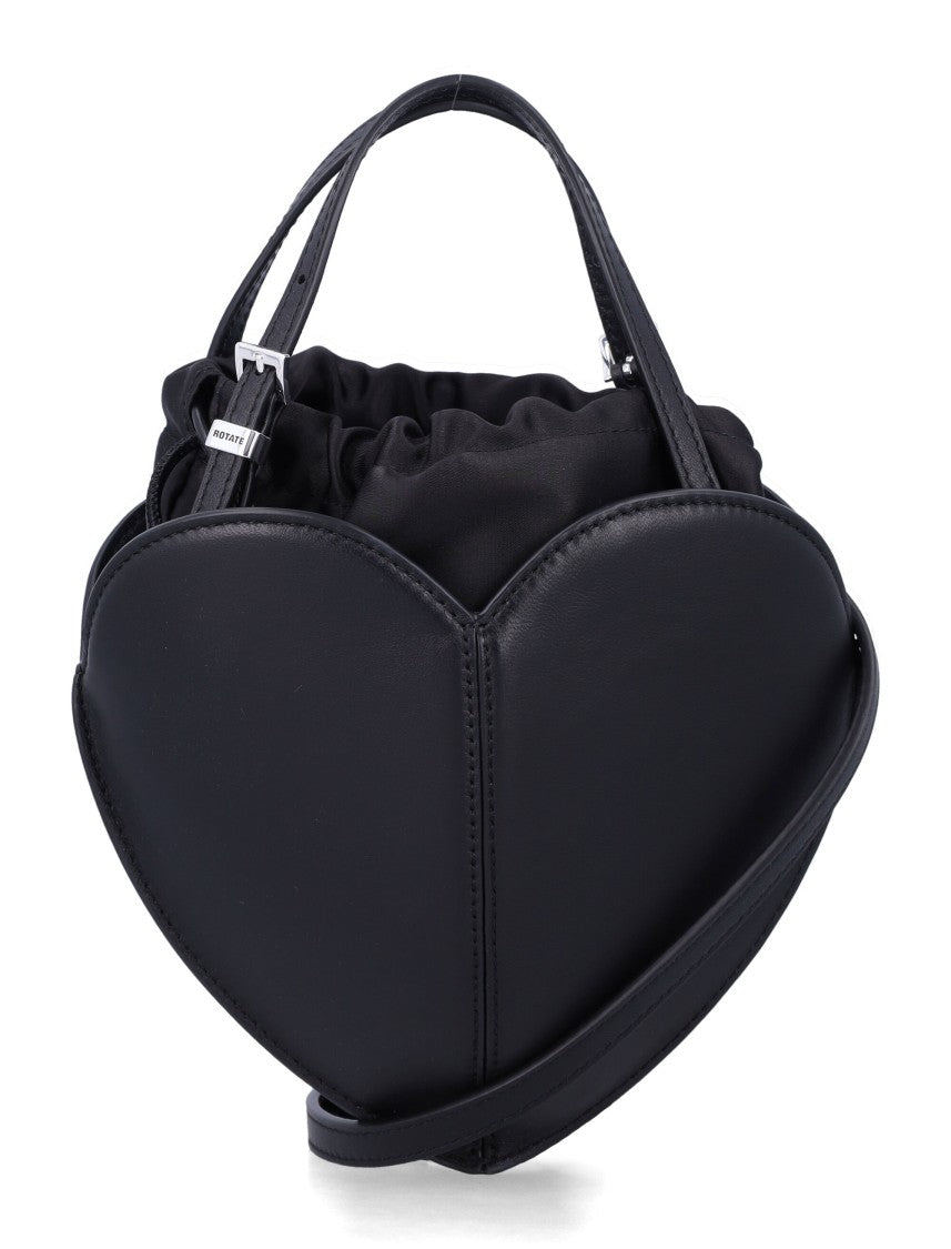 Rotate Structured Heart-Shaped Leather Rotate Bag