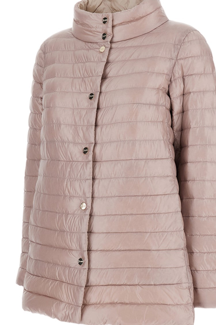 Herno Reversible A-Shape High Collar Jacket With Contrasting Colors
