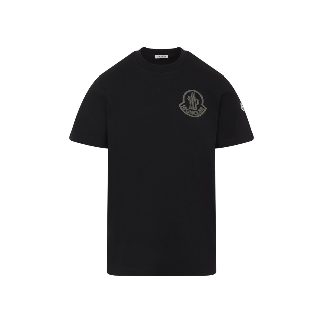 Moncler Black Cotton Short Sleeves T-Shirt