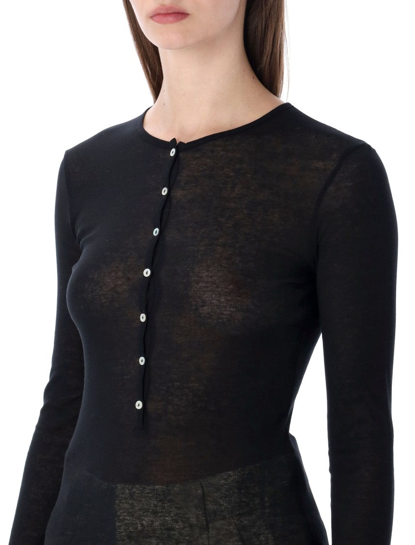 Soeur Isabella Long-Sleeve Sheer Cotton Top