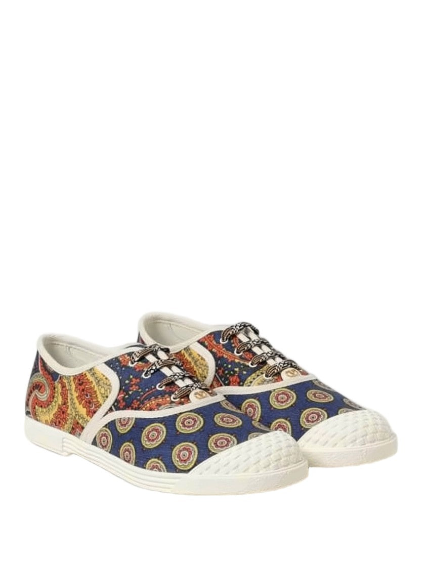 Valentino Garavani Artistic Patterned Sneakers With Textured Rubber Accents