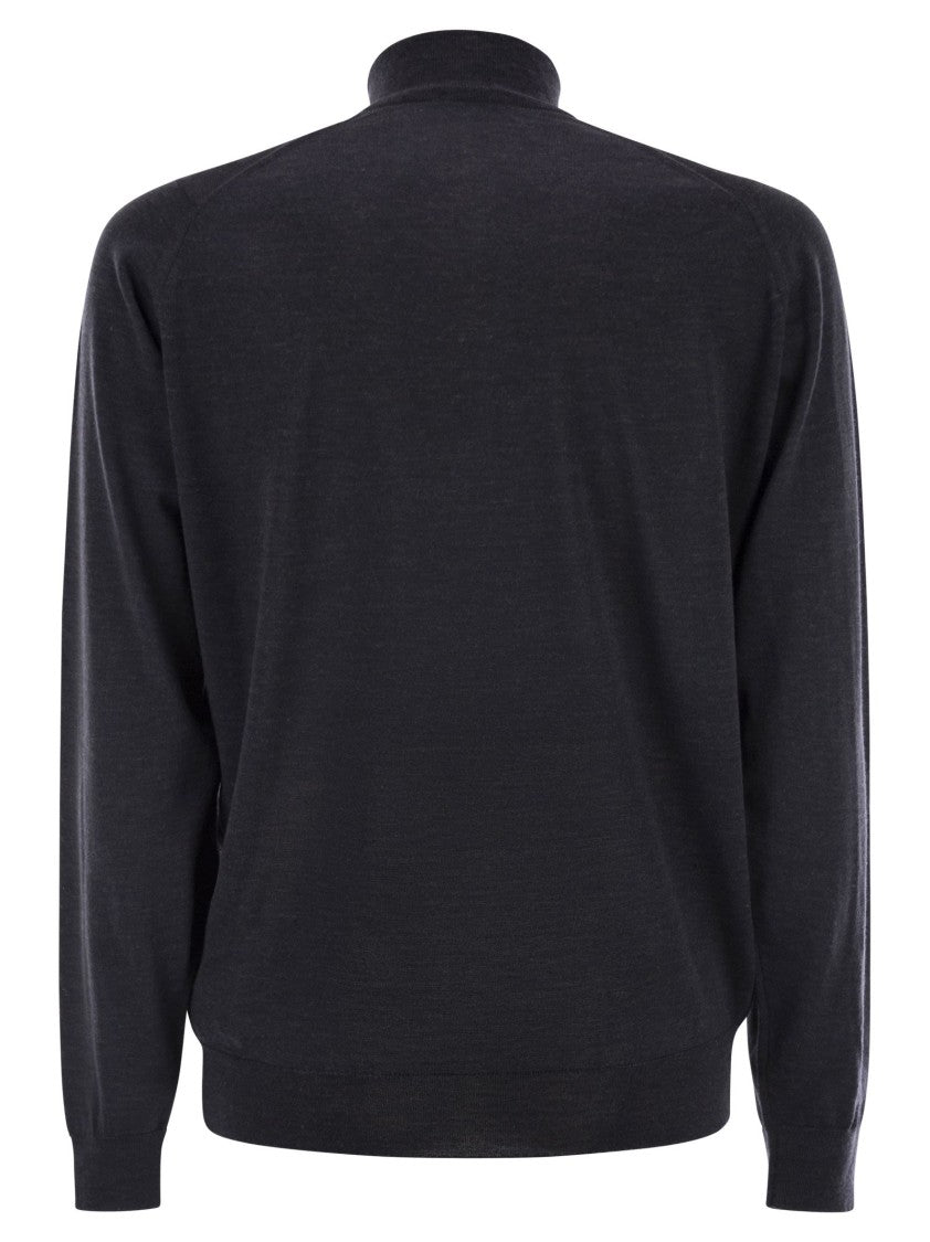 John Smedley Barrow - High-Neck Jumper With Half Zip