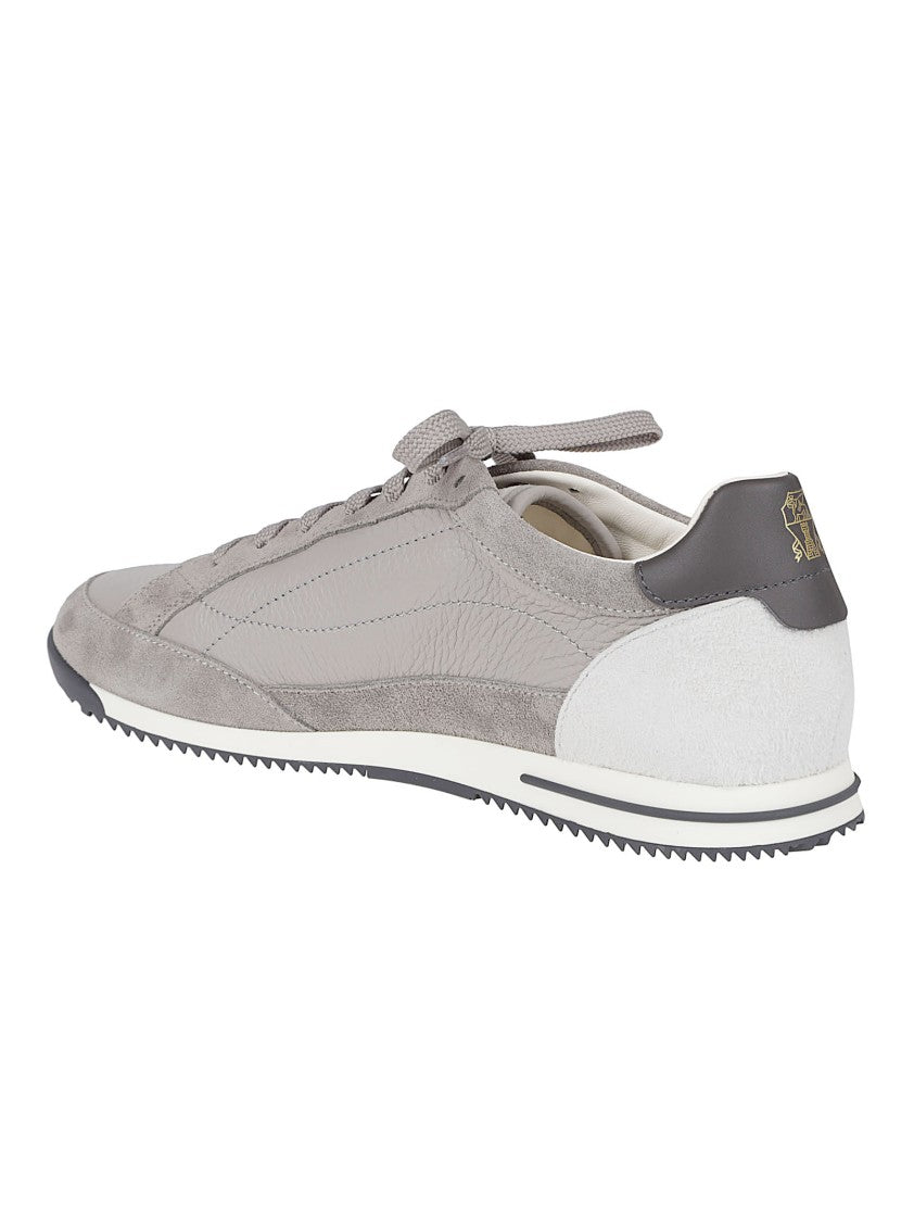 Brunello Cucinelli Low-Profile Sneakers With Smooth And Suede Leather Panels