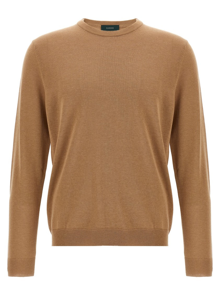 Zanone Cotton Sweater With Classic Crew Neck