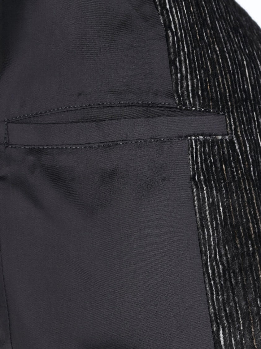 Kiko Kostadinov Black Textured Studded Cutout Jacket