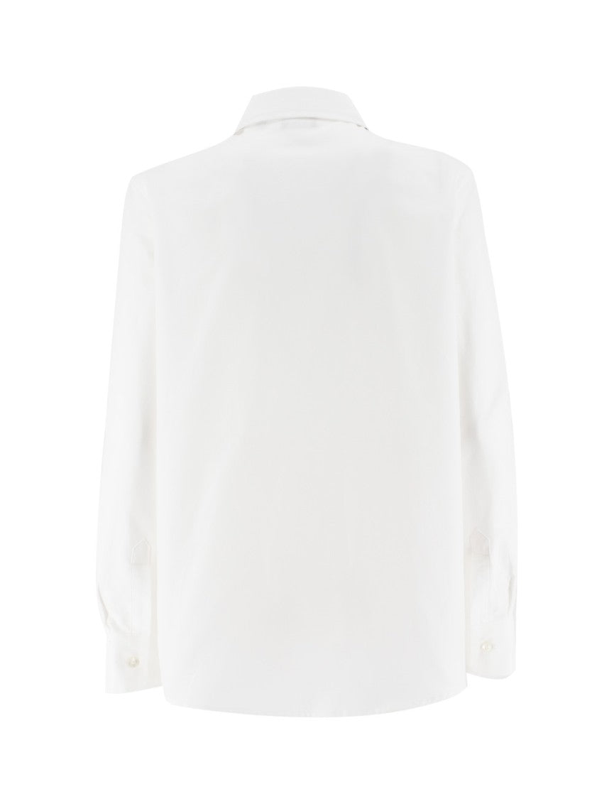 Etro Optical White Blouse With Classic Collar