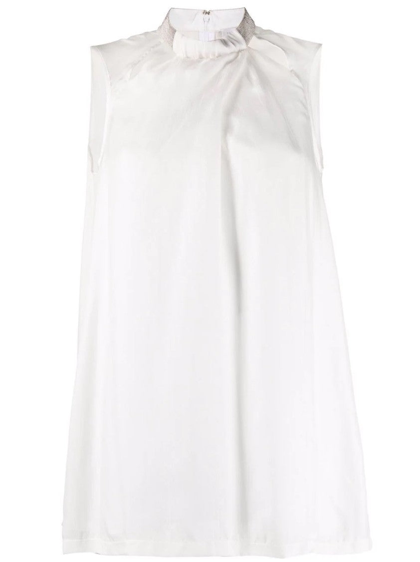 Fabiana Filippi White Silk Top