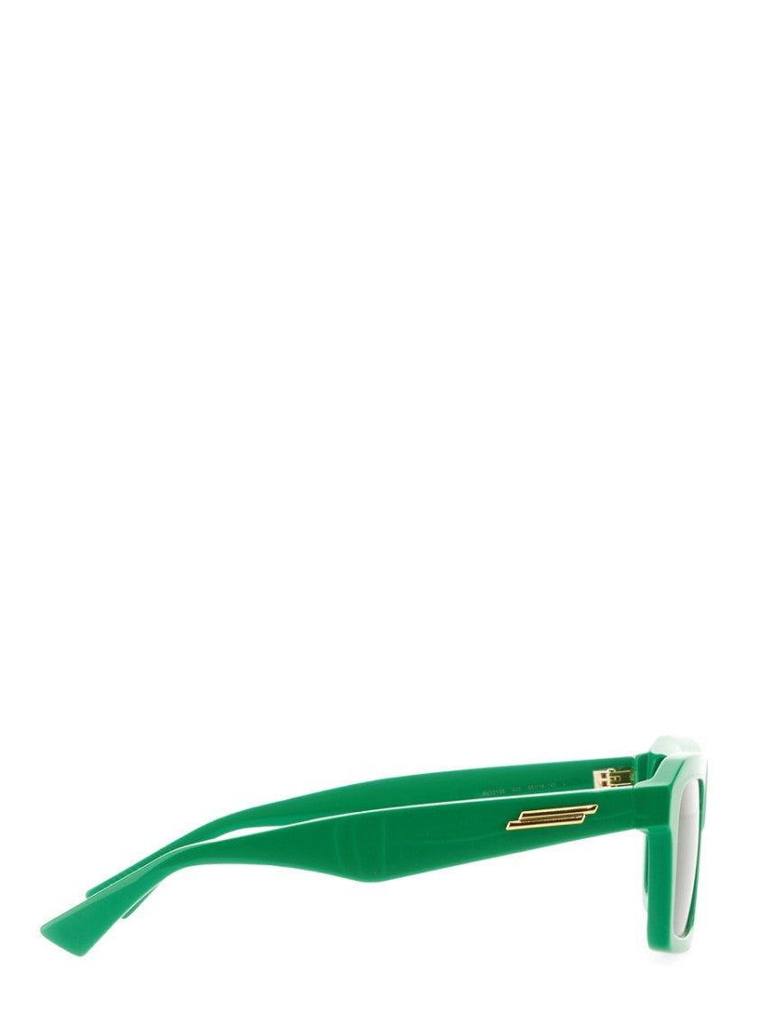 Bottega Veneta Black Acetate Square Sunglasses With Timeless Frame Design