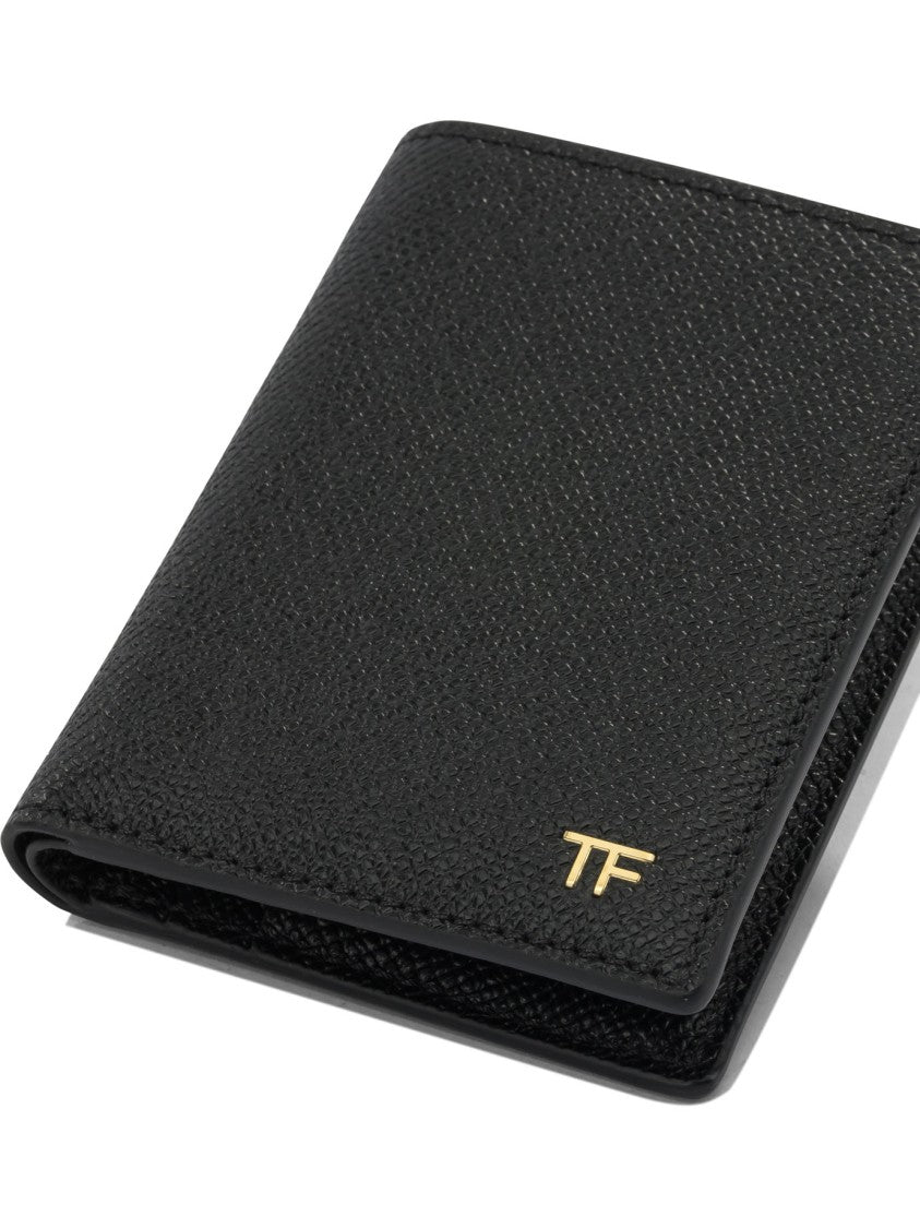 Tom Ford Small Grain Leather Folding Card Holder