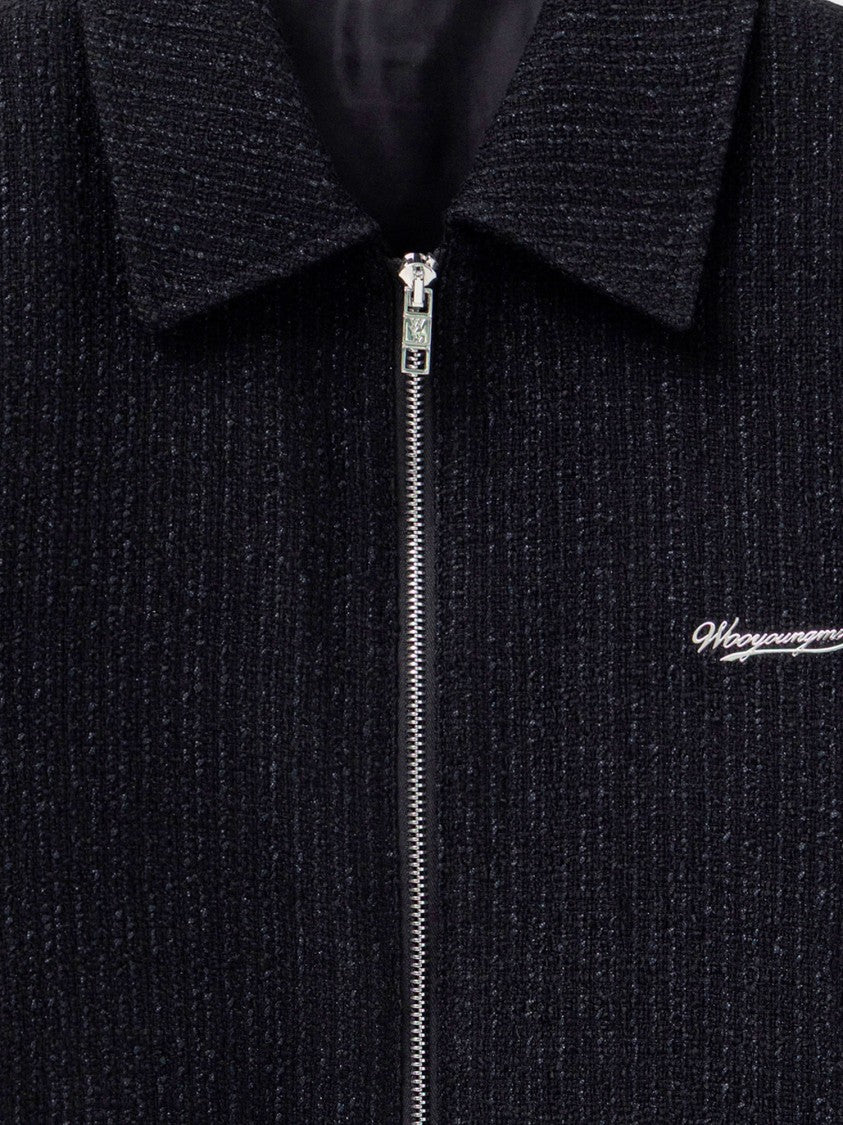 Wooyoungmi Stretch Wool-Blend Jacket With Classic Collar